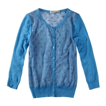 Dot mesh knit top