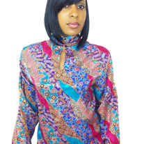 Women's Multi-Colored Floral Print Blouse