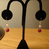 Red, White, & Silver Earrings Earrings