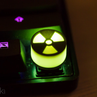Radioactive barrel keycap