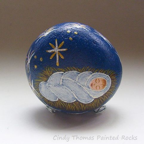 hand painted rocks baby jesus painted rock free usa baby jesus christmas ornament