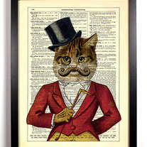 Image of Casanova Cat, Vintage Dictionary Print, 8 x 10