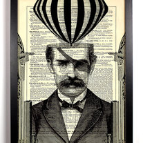 Image of The Steampunk Pirate, Vintage Dictionary Print, 8 x 10