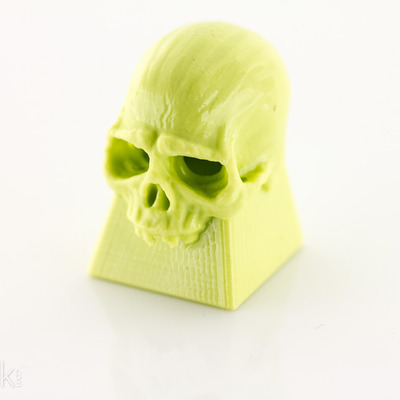 Pistachio skull keycap