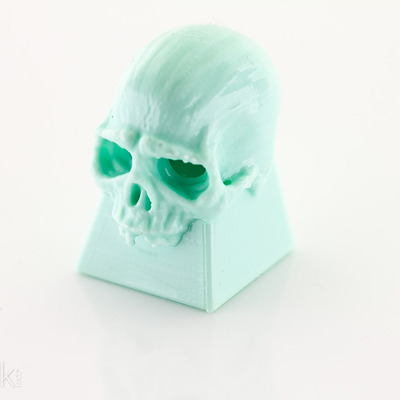 Mint skull keycap