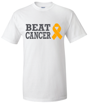 Beat Cancer White T-Shirt · BeatCancerToday.org · Online Store Powered