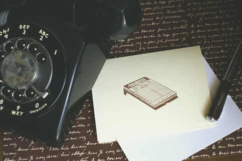 Letterpress Vintage Calendar Notecards set of 5
