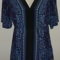 Navy/Purple/Black Short Sleeve Top-Motherhood Maternity Size Large  GS513