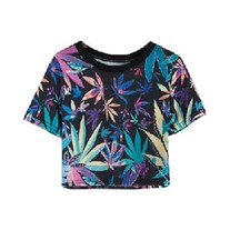 Leaf Print Crop top