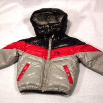 Diesel Jaciti Giubbino Puffy Coat Grey/Black/Red