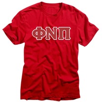 Phi Nu Pi Letter Tee (Red & Black)