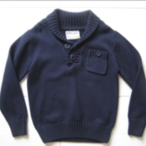Ryder & James Poplar Sweater with Pocket & Shawl Neck - Navy