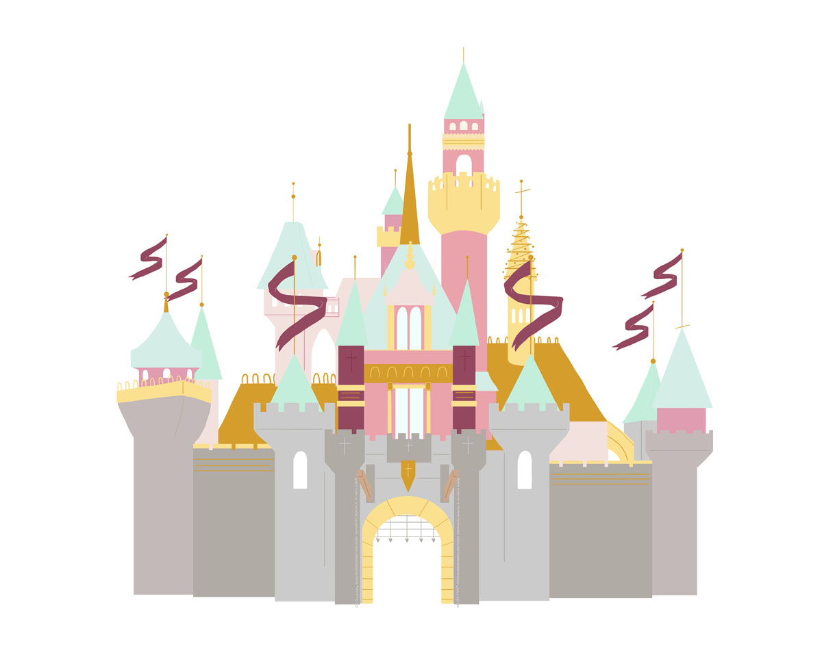 Sleeping Beauty Castle Print on Storenvy