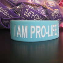"I AM PRO-LIFE" Wristband-Blue