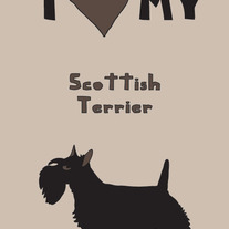 Scottish terrier, 5x7 print