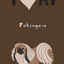 Pekingese, 5x7 print