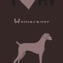 Weimaraner, 5x7 print
