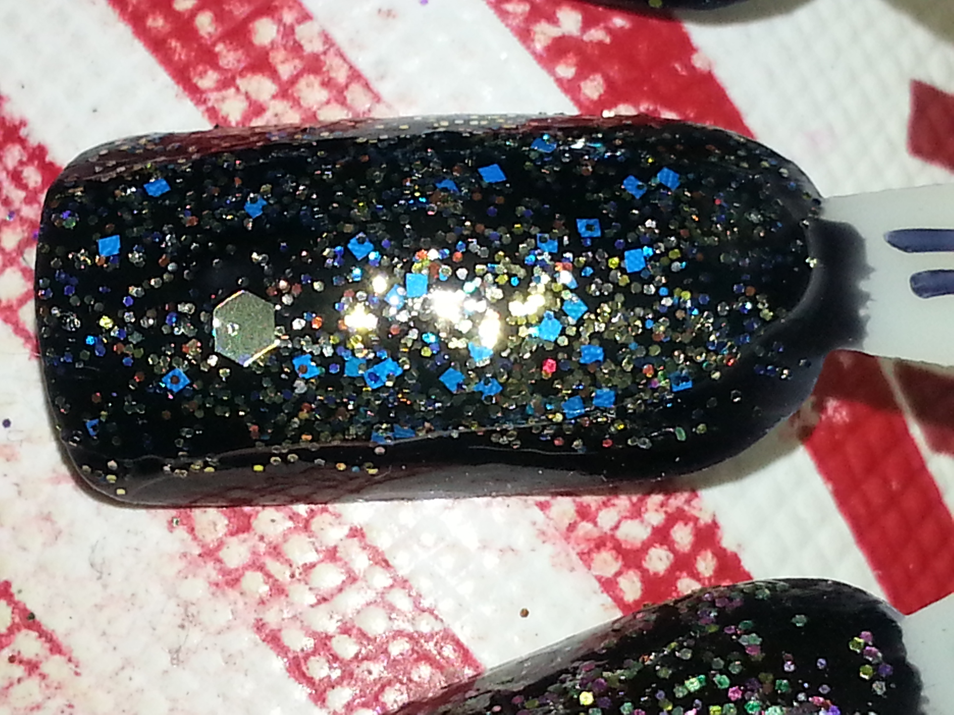 Egyptian Mask Glitter Mix Gold Holo Mixed Sizes, Blue Matt Sq on Storenvy