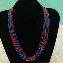 Florida Gator 8-Strand Choker- Alternating Stripes