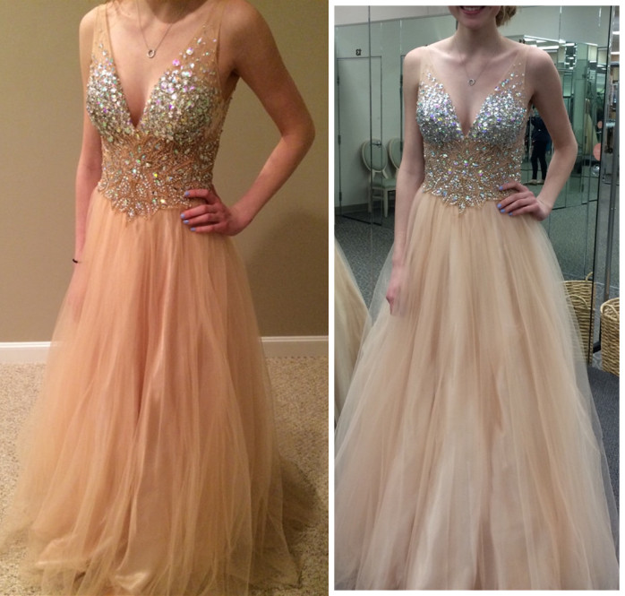 Champagne Colored Dresses for Prom