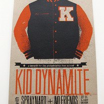 (SOLD OUT) Kid Dynamite Benefit Show Poster (Kraft Orange/Black)