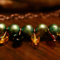 Leaf Bar Fan Pendant Necklace