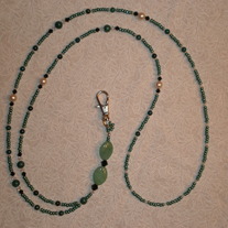 Beaded Lanyard Jade/Pearl (Spec. Order)