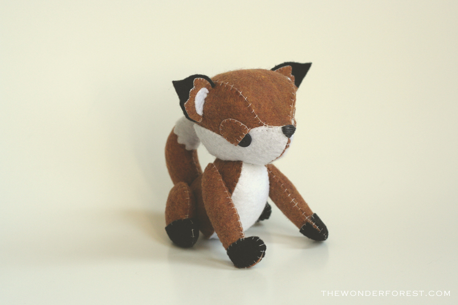 Mr. Fox - Retro Style Plush Collectible MADE TO ORDER