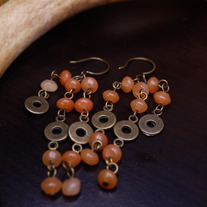 Brass and Aventurine Earrings