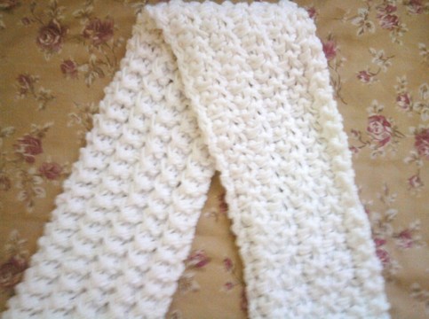 Double Cluster Knit Scarf