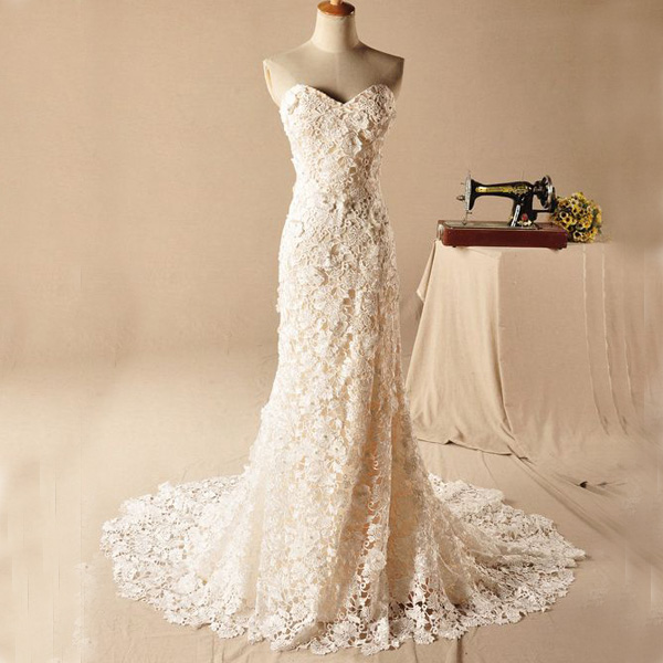 Beach Wedding Dresses No Train