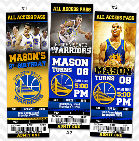 Golden State Warriors Invitation, Steph Curry Invitation on Storenvy