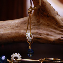 Dangling Pinwheels and Glass Atlantic Earrings