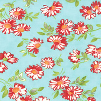 Fat Quarter-Moda's Ruby Jitterbug Aqua 55034/12