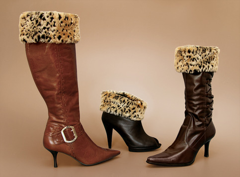 Leopard "Faux Fur" Boot Topper