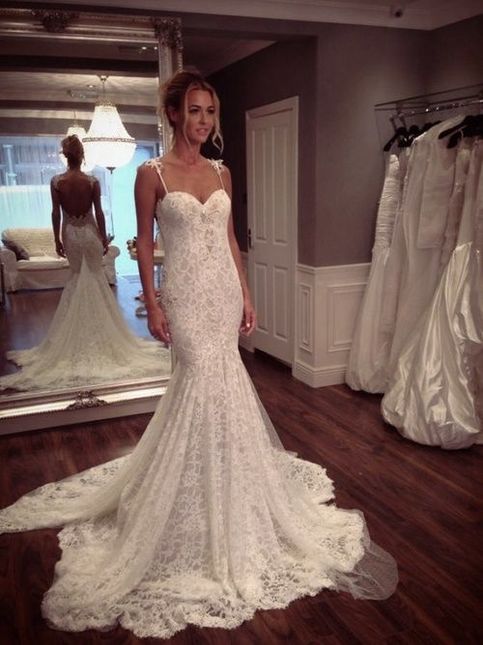 Lace Wedding Dresses Elegant Bridal Gowns New White ...
