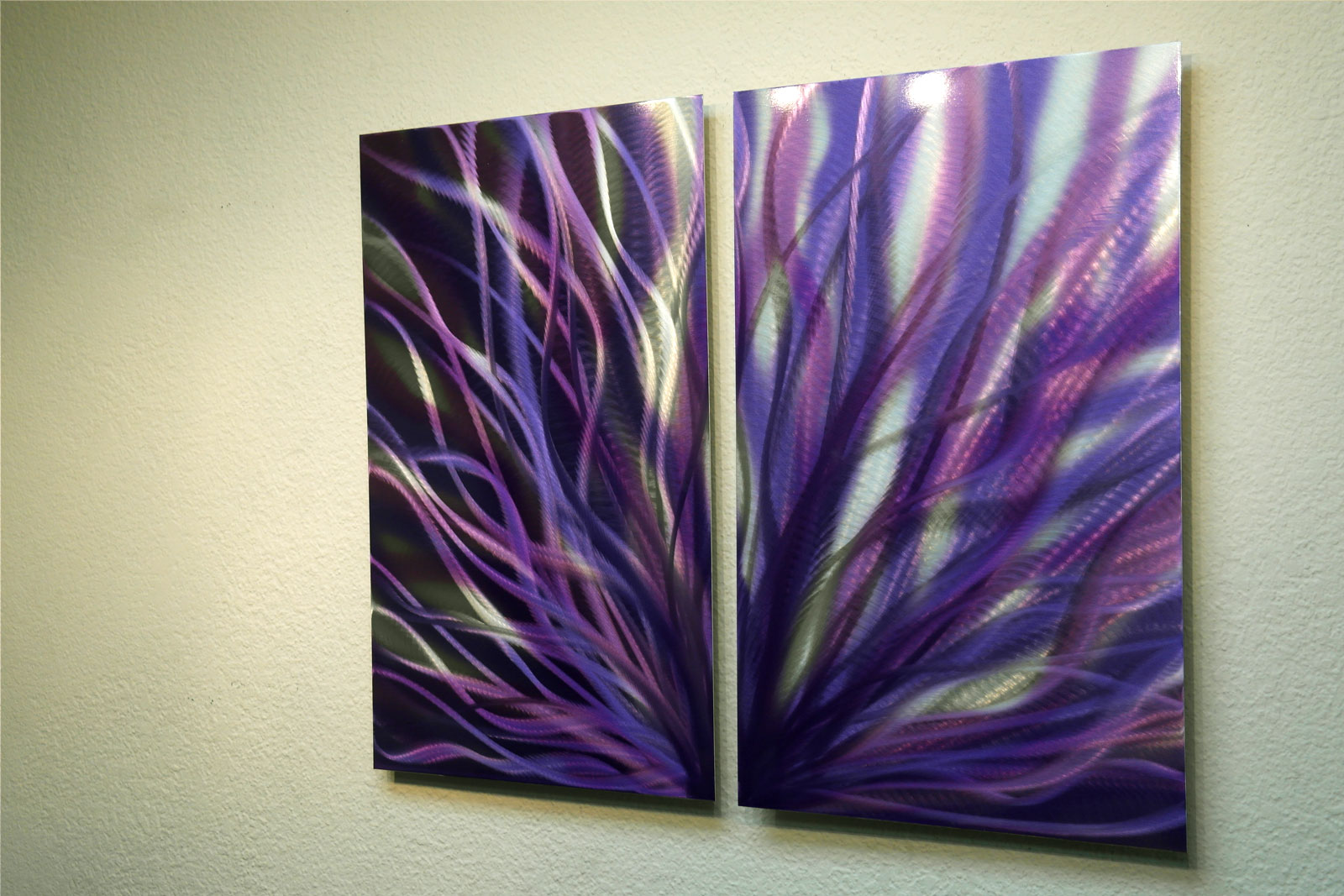 Radiance Purple 31 Metal Wall Art Abstract Sculpture Modern Decor