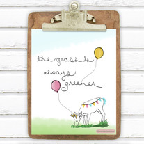 The Grass Is Greener.... 8x10 Art Print