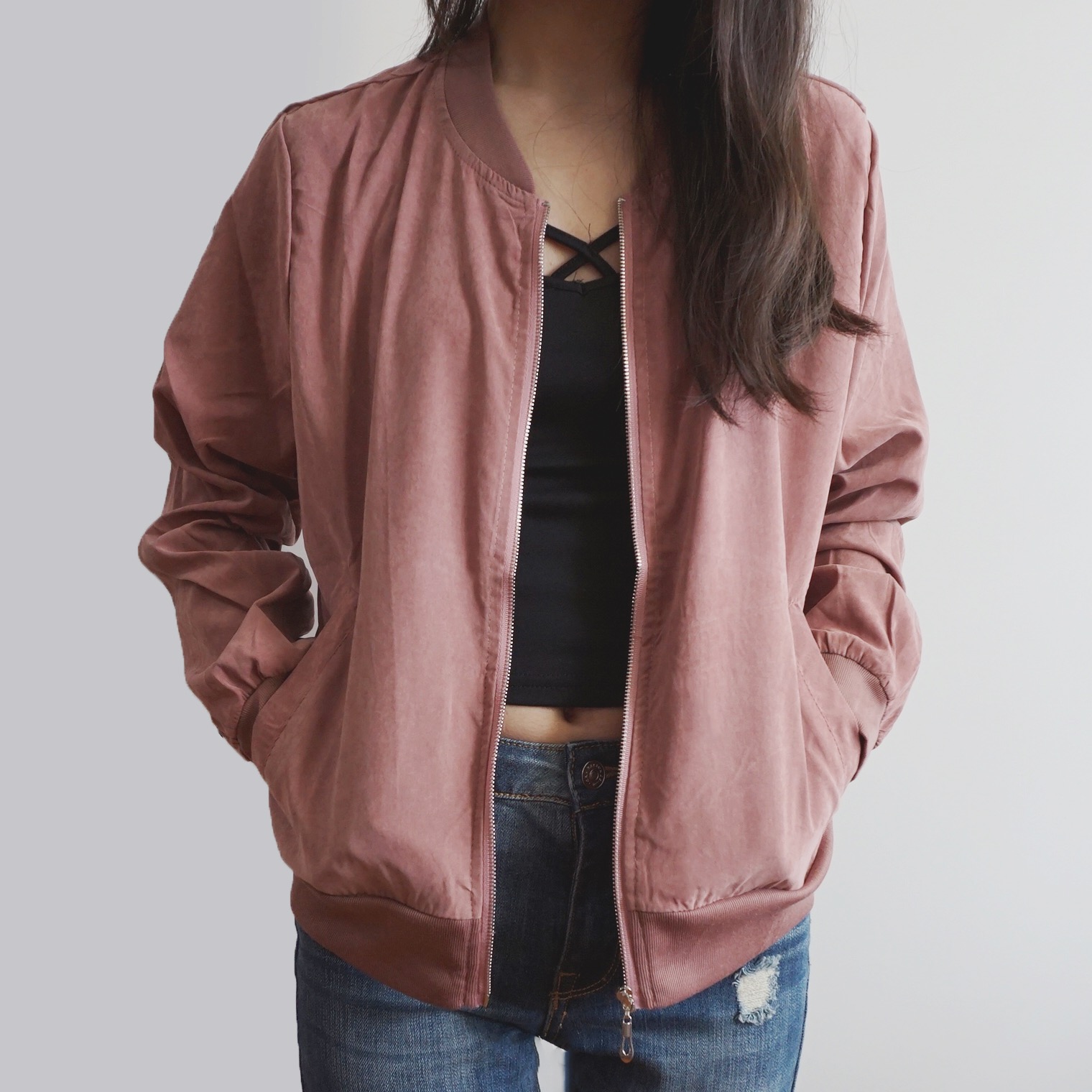 Suede Bomber Jacket (3 Colors) · Megoosta Fashion · Free shipping