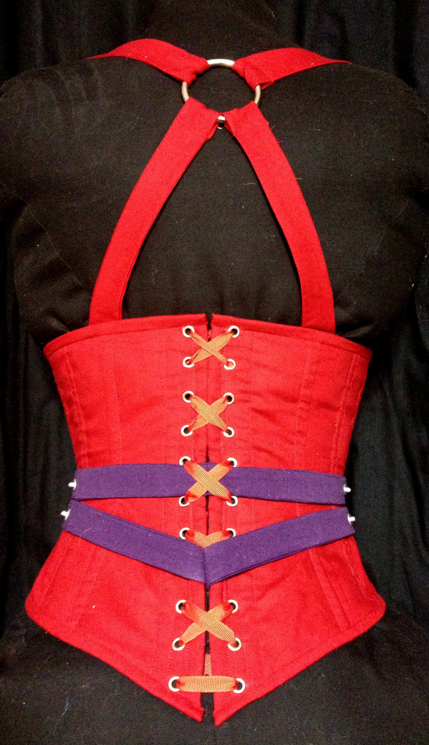 Harley Quinn Cosplay Corset Detailed From Batman Arkham Asylum on Storenvy