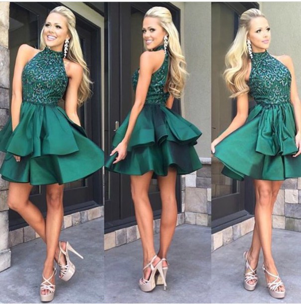 homecoming green dress