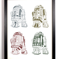 Image of R2D2 Astromech Droids, Giclee Art Print, 8 x 8