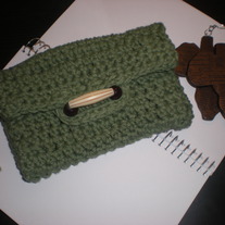 Eco Friendly Crochet Bag Wristlet Pouch