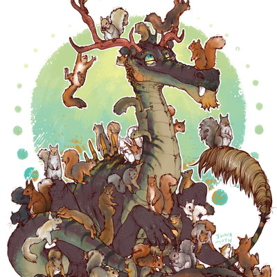 Hoard of squirrels print