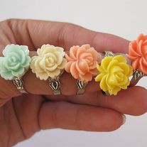Open Rose Adjustable Ring - Thumbnail 1