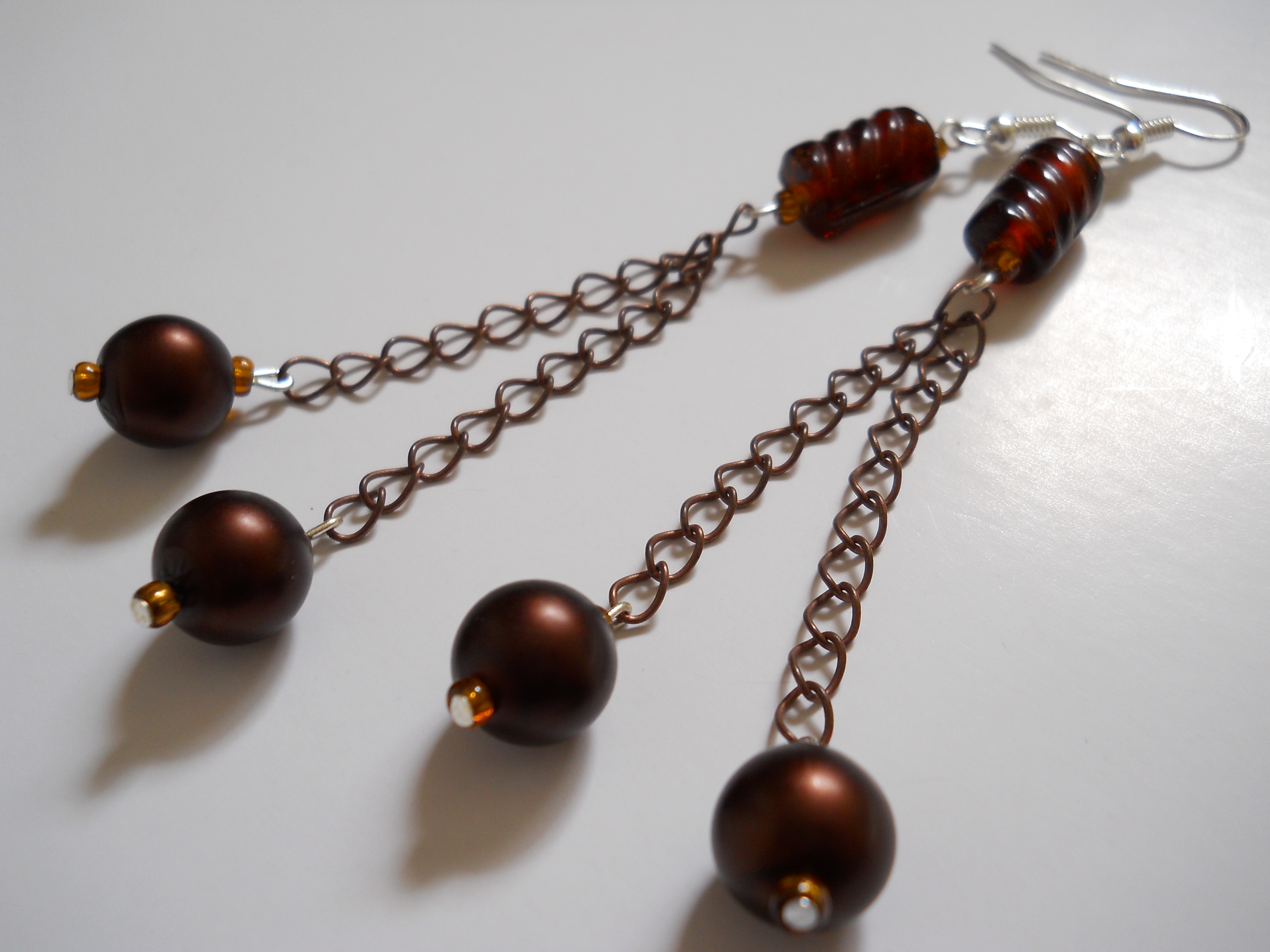 Root Beer Bead Earrings · Beads N' Tabs · Online Store Powered by Storenvy