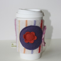 Candy Striped Recycled Wool Coffee Cardigan
