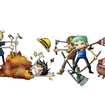 One Piece Changing Leaves Print