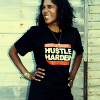 HU$TLE HARDER Black Tee