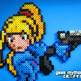 Metroid Samus Aran Zero Suit Nintendo Perler Bead Sprite - Thumbnail 3